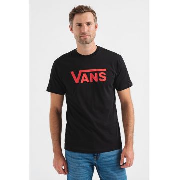 Tricou cu decolteu la baza gatului si logo