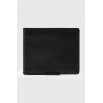 AllSaints portofel de piele MV507Z ATTAIN CARDHOLDER barbati, culoarea negru