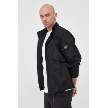 G-Star Raw geaca barbati, culoarea negru, de tranzitie, oversize