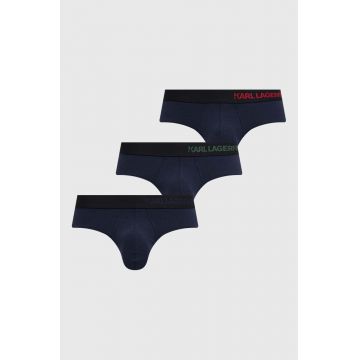 Karl Lagerfeld slip 3-pack barbati, culoarea albastru marin