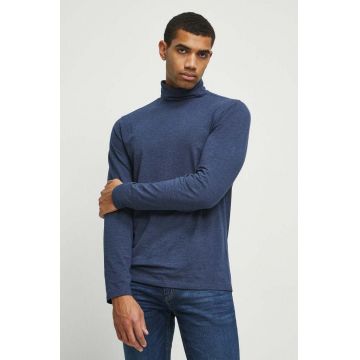 Medicine longsleeve barbati, culoarea albastru marin, melanj