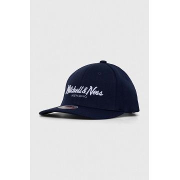Mitchell&Ness șapcă din amestec de lână culoarea albastru marin, cu imprimeu