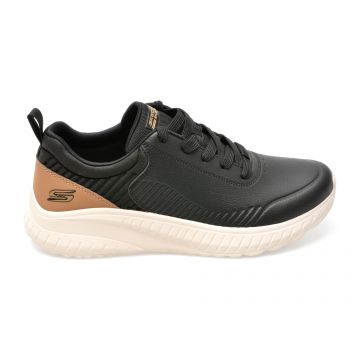 Pantofi SKECHERS negri, BOBS SQUAD CHAOS, din piele ecologica