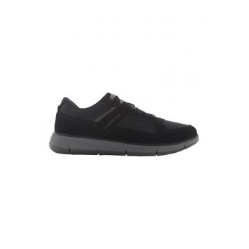 Pantofi sport low cut cu garnituri din piele