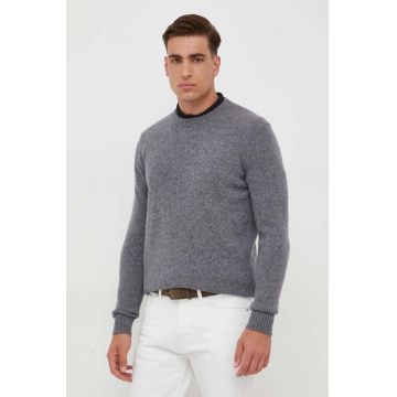 United Colors of Benetton pulover de lana barbati, culoarea gri