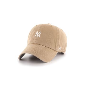 47brand șapcă MLB New York Yankees culoarea bej, cu imprimeu B-BSRNR17GWS-KH