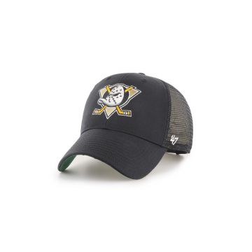 47brand șapcă NHL Anaheim Ducks culoarea negru, cu imprimeu  H-BRANS25CTP-BKC
