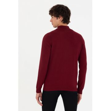 Cardigan cu fermoar si logo