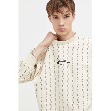 Karl Kani bluza barbati, culoarea bej, modelator