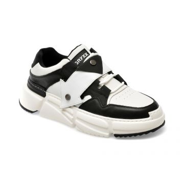 Pantofi GRYXX alb-negru, 173, din piele naturala
