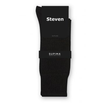 Sosete barbati din bumbac Supima - Steven S157-01 negru