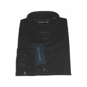 Camasa premium barbati, 100% bumbac, regular fit - FRONTERA - negru dungi