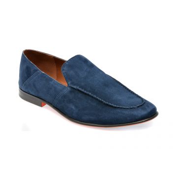 Mocasini ALDO bleumarin, SALAMAN410, din piele intoarsa