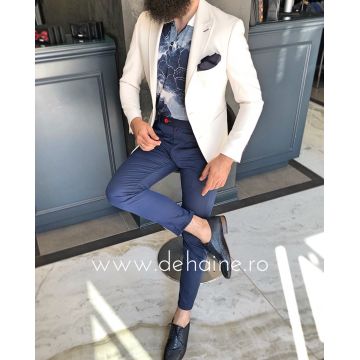 Pantaloni barbati eleganti bleumarin  A2115 B1-1.2