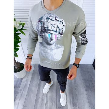 Bluza barbati gri slim fit K404 P20-1.2