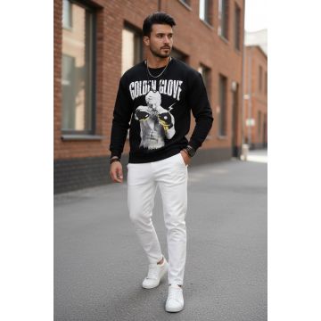 Bluza barbati neagra slim fit K409 17 - X2-5