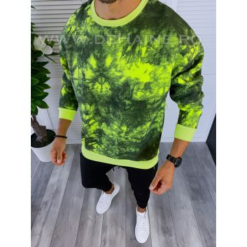 Bluza barbati oversize imprimeu verde K361 P19-3.1