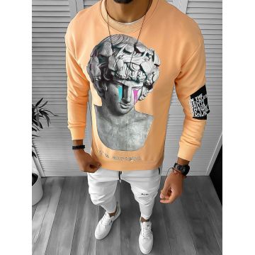Bluza barbati portocalie slim fit K404  108-4