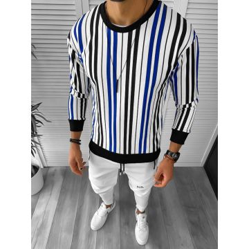 Bluza barbati slim fit albastra K352 Z32-5