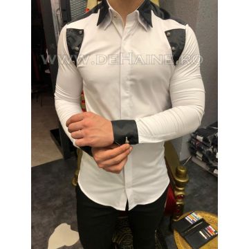 Camasa barbati alba slim fit pentru evenimente B5781 O3-4.3