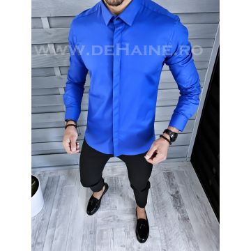 Camasa barbati albastra cu butoni slim fit B1326 62-3 E/W13-3.1.2.3