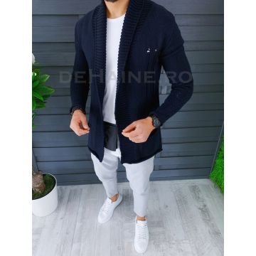 Cardigan barbati bleumarin slim fit ZR T3596 U2-1