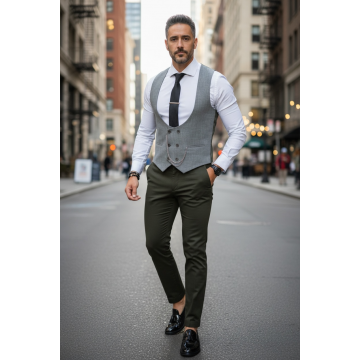 Compleu barbati  Vesta + Pantaloni B1469 Y18-2