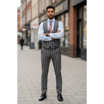 Compleu barbati  Vesta + Pantaloni B4104 56-4