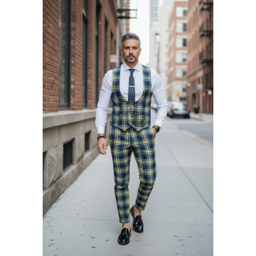 Compleu barbati  Vesta + Pantaloni B4118  D10-5