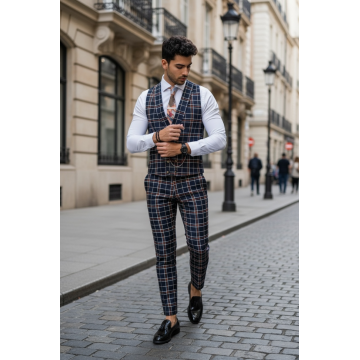 Compleu barbati  Vesta + Pantaloni B4125 V5-3