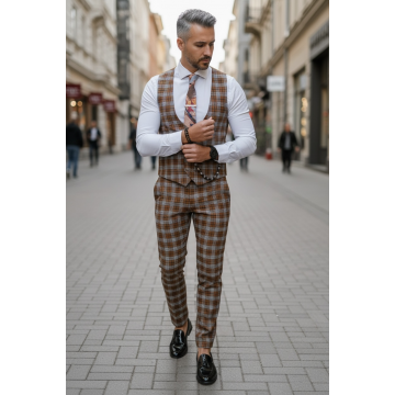 Compleu barbati  Vesta + Pantaloni B4126 Y2-1