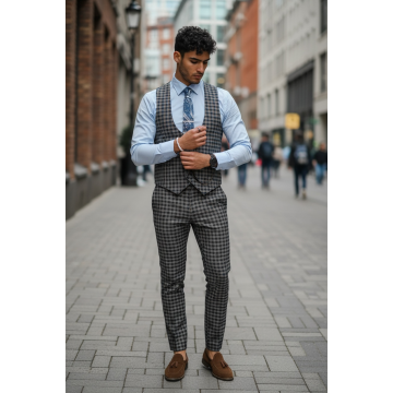 Compleu barbati  Vesta + Pantaloni B4177 V3-4