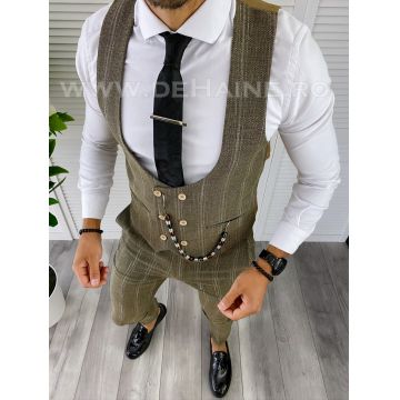 Compleu barbati  Vesta + Pantaloni kaki 12798 5-4   U2-1