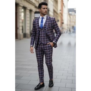 Costum barbati slim fit + Vesta B4224  91