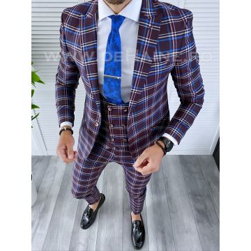 Costum barbati slim fit + Vesta B4224  91