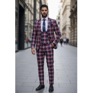 Costum barbati slim fit + Vesta B4227 92-1 Y1-2