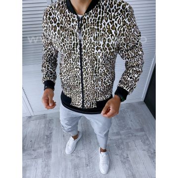 Geaca barbati animal print de primavara B2816