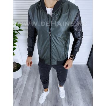 Geaca barbati kaki din piele ecologica B5993 P19-5.1