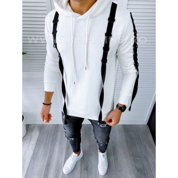 Hanorac barbati slim fit alb 2728 90-1