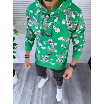 Hanorac barbati slim fit verde K247 14-4.2