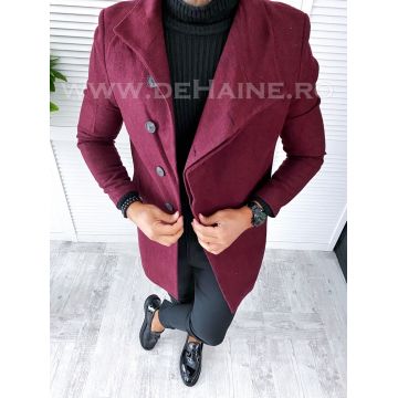 Palton barbati toamna slim fit grena 9694  P18-4.1