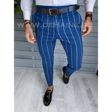 Pantaloni barbati eleganti albastri B1874 B5-4.3 E 4-3