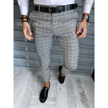 Pantaloni barbati eleganti in carouri B1740 E 128-3*