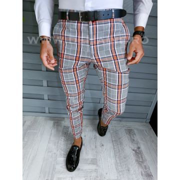 Pantaloni barbati eleganti in carouri B1889 B12-4