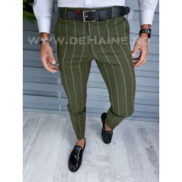 Pantaloni barbati eleganti kaki B1798 B6-5.1 U2