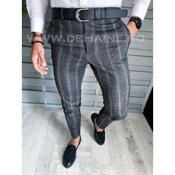 Pantaloni barbati eleganti negri B1551 12-4 E