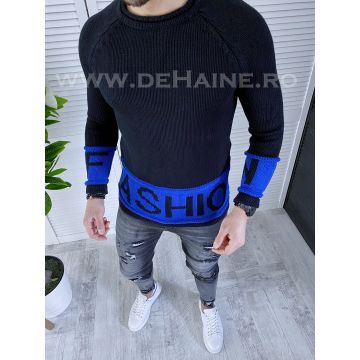 Pulover barbati gros bleumarin slim fit T3580 i5-5.2