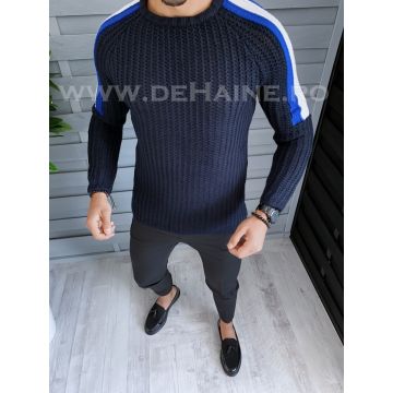 Pulover barbati gros slim fit bleumarin ZR T3570  104-3