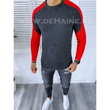 Pulover barbati gros slim fit gri T3594 P18-6.2
