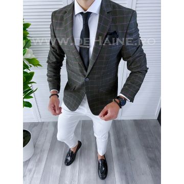 Sacou barbati in carouri  slim fit B4242 45-1.2
